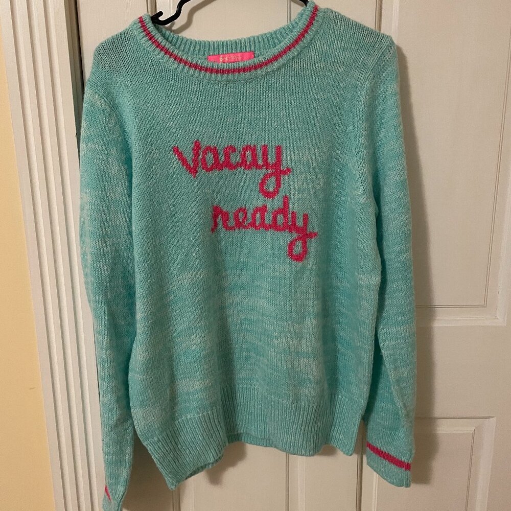 Lilly Pulitzer Rollins Sweater Surf Blue "Vacay Ready"